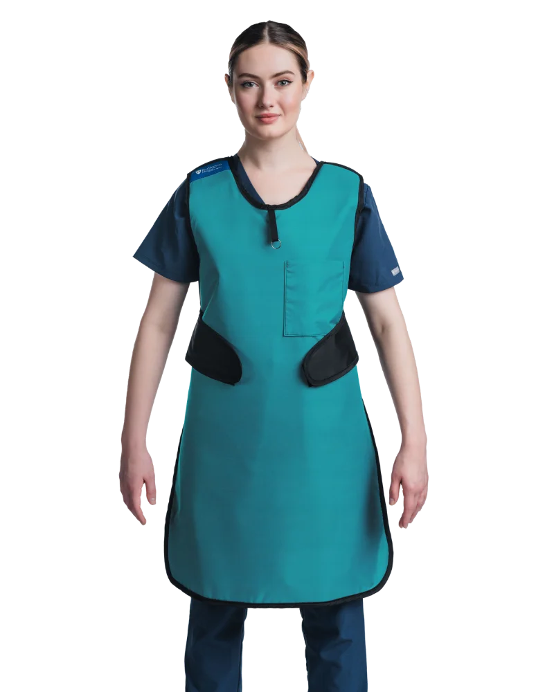 Burlington Lead Apron on a model