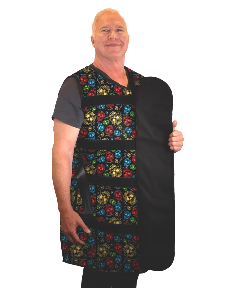 Techno Aide Lead Apron on a Model